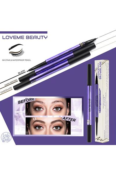 LOVEME BEAUTY Waterproof Eyebrow and Eyeliner Pencil Dark Brown The #1 Alternative to Urban Decay by Lavme Beauty