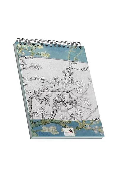 Mu Art Ahşap Retronote Almond Blossoms, Van Gogh 1890, A5 Sketchbook Ii, Unlined, 100 Sheets, 100 Grams, White