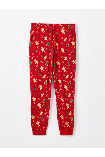 LC Waikiki LCW DREAM Elastic Waist Christmas Themed Women's Jogger Pajamas Bottom
