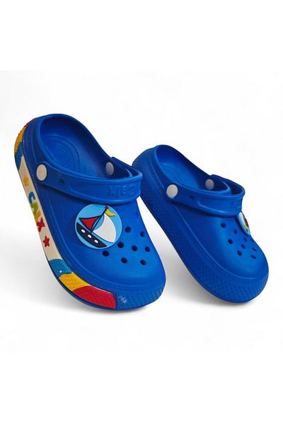 Calx 7020 Navy Blue Crks Sail Figured Pool Beach Children's Slippers