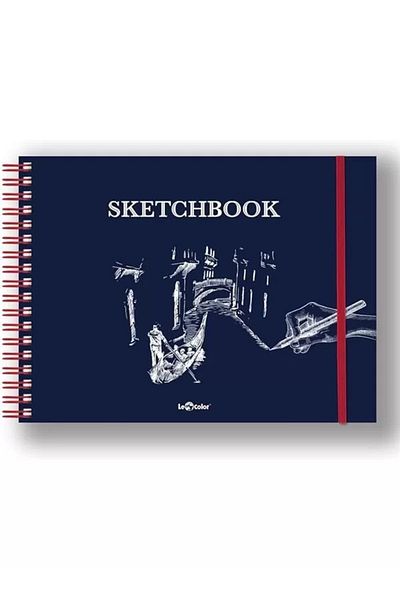 Mu Art Ahşap Drawing Sketchbook Spiral 120 Gr. Navy Blue