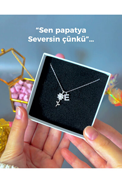 acc swen Harfli papatya kolye çelik ss damgalı kişiselleştirilebilir hiç çıkarma kolyesi