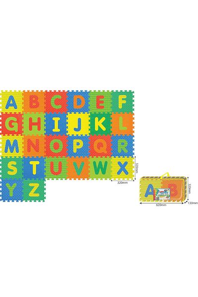 LUDIRO Children's Puzzle Mat with Removable Letters A-Z, Safe EVA Foam, 26 Pieces 32x32 cm