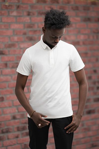 ADVANTE Tricou cu gât polo cu model Lycra cu croiala normală