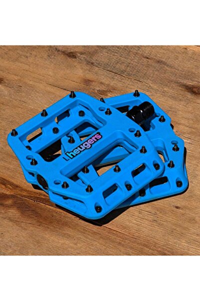 heugers EVO Çivili Pedal – Kompozit Plastik Gövde, Tek Rulmanlı, Mavi, MTB & ...