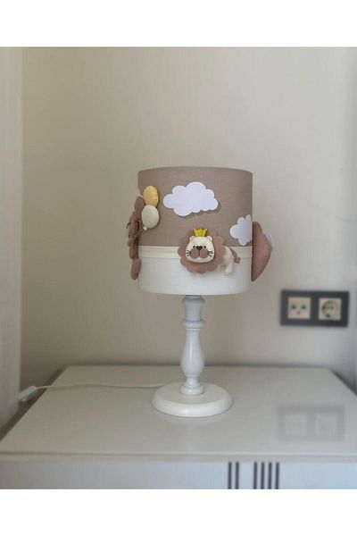 Leobabyroom Coffee Cloudy Mixed Animal Figured Baby/Children's Room Lampshade Table Lamp