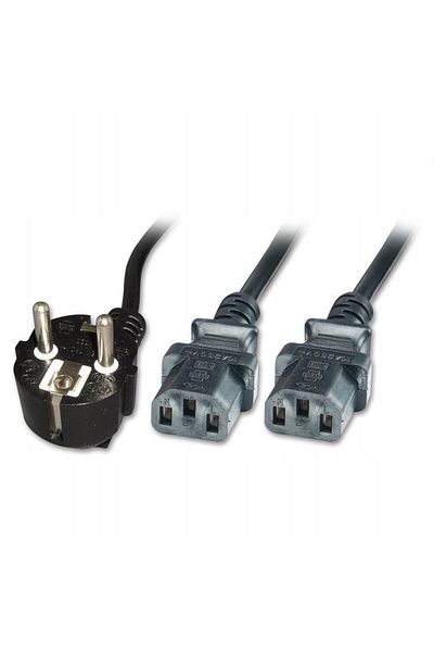 MicroConnect Kabel zasilający Schuko Splitter-2 x C13 3m
