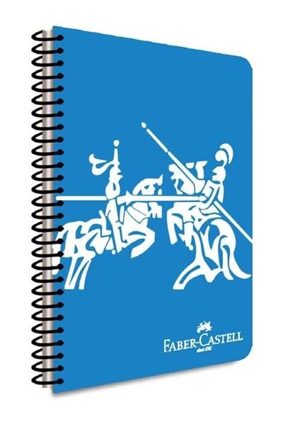 Mu Art Ahşap Faber-Castell Pp Cover Knights Vibrant Spiral Notebook 140 Sheets Checkered