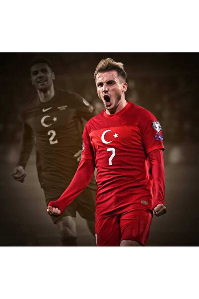 BYSPORTAKUS Türkiye Euro 2024 Kerem Aktürkoğlu Yetişkin Forması (KIRMIZI)