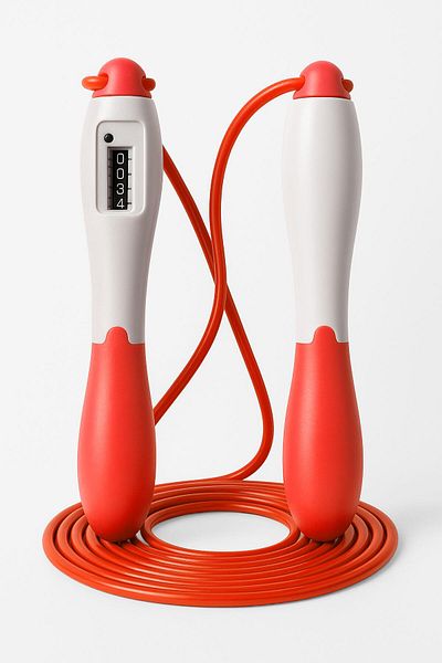 Telvesse Jump Rope Length Adjustable Mechanical Counter Adjustable Display Jump Rope Jump Rope Red 5006