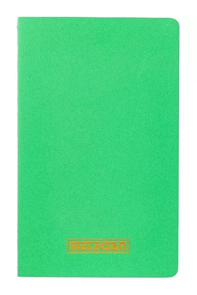 Mu Art Ahşap Notes 13X21 cm Thread Stitched Notebook with Cardboard Cover, 24 Sheets, Plain, Leaf Green
