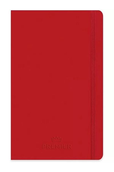Mu Art Ahşap 13X21 96 Sheets Lined Hardcover Premier Notebook - Red