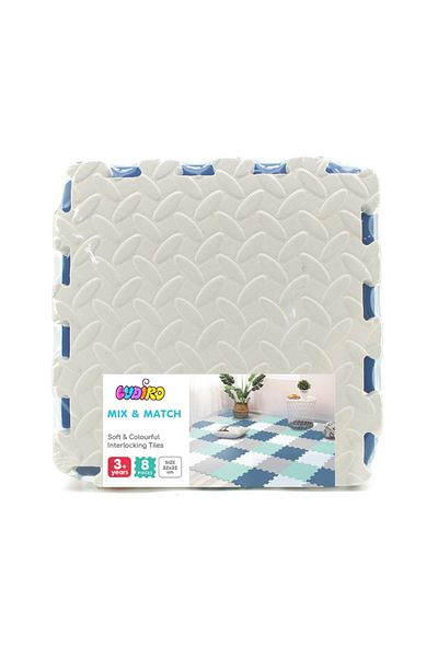 LUDIRO Children's Puzzle Carpet, 8 Pieces Pastel Mix 32x32 Cm, Non-Slip EVA Foam Play Mat