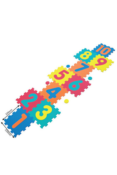 LUDIRO EVA Foam Puzzle Mat for Children, Set of 10 Educational Pieces with the Sotron Game, Multicolor