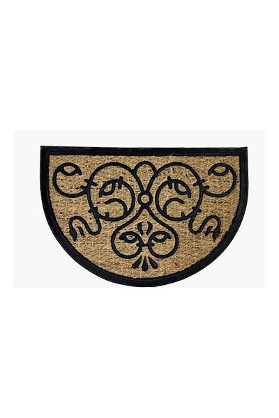 Optim Door mat, coconut fiber and rubber, semicircle - 60x40 cm