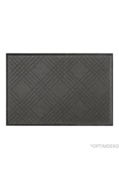 OPTIM DEKO Entrance Mat, Absorbent, Non-Slip, Modern Design, Gray
