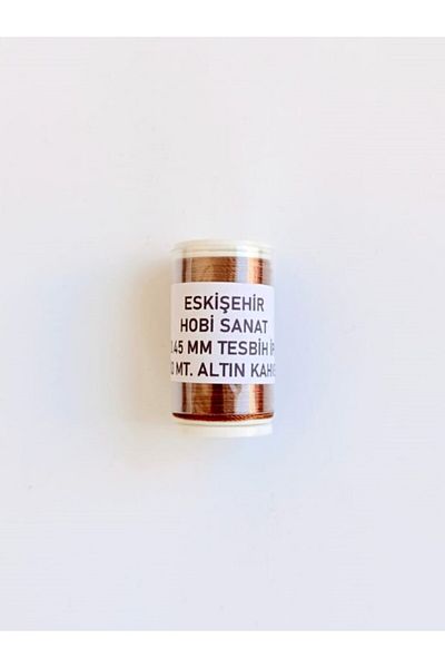 Eskişehir hobi sanat 0.45 mm 30 Meters Gold Coffee Color Prayer Beads Rope
