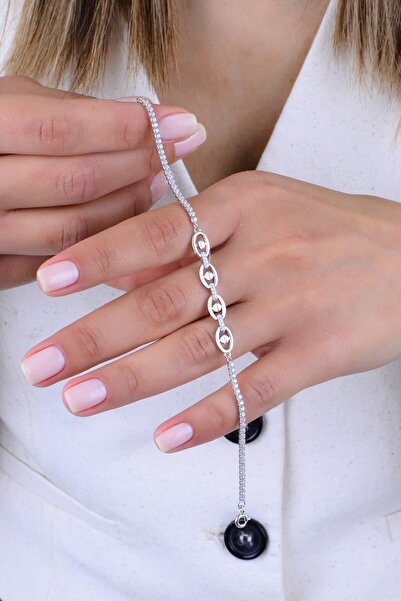 Söğütlü Silver Gümüş rodyumlu pırlanta modeli zirkon taşlı çivi desenli oval ...