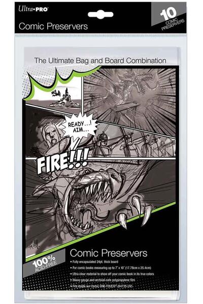 Ultra Pro حافظة كوميك حالية سميكة 17.78 سم × 24.4 سم 10 قطع