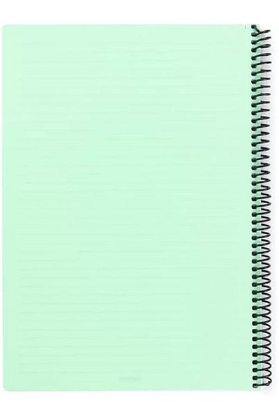 Mu Art Ahşap Karina Pastel Series, A4 100 Sheets Lined Pp Cover Spiral Notebook, Green