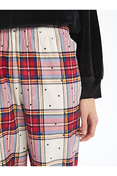 LC Waikiki Kirmizi Beli Lastikli Desenli Kadın Pijama Altı