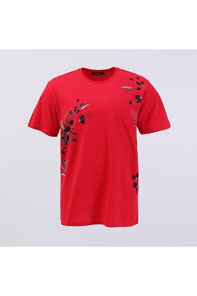 Dio Rise Men's Crew Neck Short Sleeve T-Shirt - (M-2Xl) - Ps-254 - Red