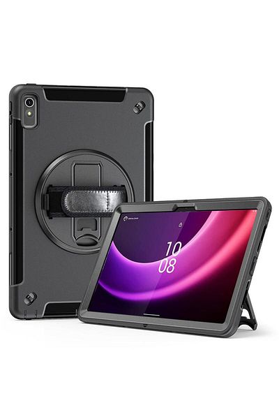 eSTUFF Husă OHIO Defender pentru Lenovo TAB P11 Gen 2 (2022) de 11,5" cu curea de mână și de umăr,
