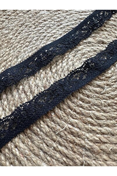 e tuhafiye 5 METRE SİYAH SOFT LİKRALI DANTEL LASTİK - 13 MM