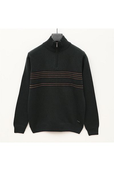 Dio Rise Men's Long Sleeve Slim Zip Collar Sweater - 189008 - Nefti