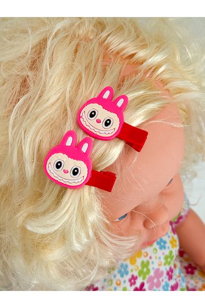 PURPLE'S BİR TUTAM MUTLULUK Labubu Figured Clip Double Baby Kids Clamp Buckle