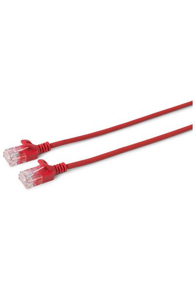 MicroConnect Cablu U/UTP CAT6 2M roșu, subțire, PVC, 4x2xAWG 30/7 CU, V-UTP602R-SLIM