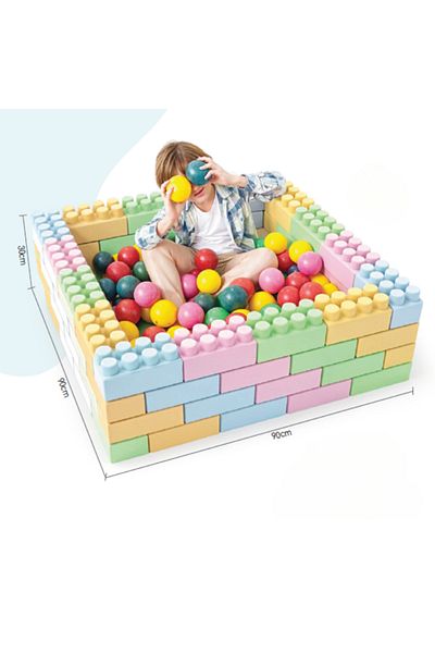 LUDIRO Set 48 Cuburi XXL de Constructie Ludiro, Plastic ABS Non-toxic, Dezvoltare Creativa si Motrica