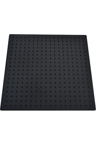 fitto Large Rain Shower Head 16 Inch - Ceiling Mounted Matte Black 304 Stainless Steel, High Water P