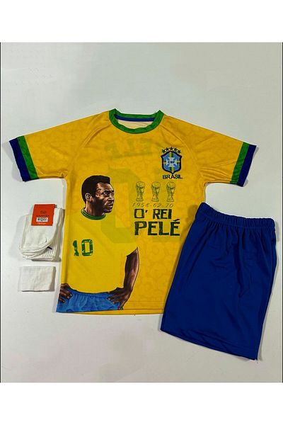 MONTENERO Brazil Legend Pele Special Concept Kids Jersey Set of 4
