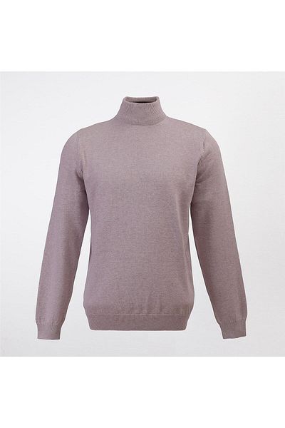 Dio Rise Men's Unsharded Long Sleeve Slim Throat Collar Sweater - 180538 - Gray Melange