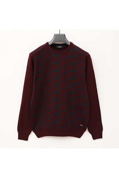 Dio Rise Men's Long Sleeve Slim Sweatshirt - 189307 - Dark Claret Red