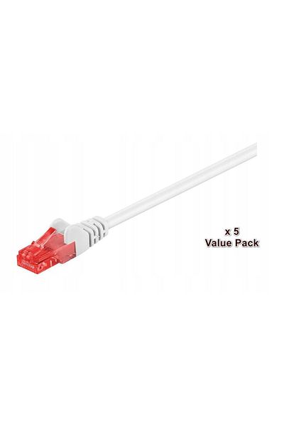 MicroConnect Cablu U/UTP CAT6 15M Alb, pachet de 5
