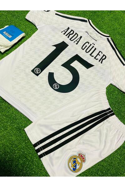 MONTENERO R. Madridd 2024/25 New Season A.R.D.A-Güler Home Kids White Set of 4 Jerseys