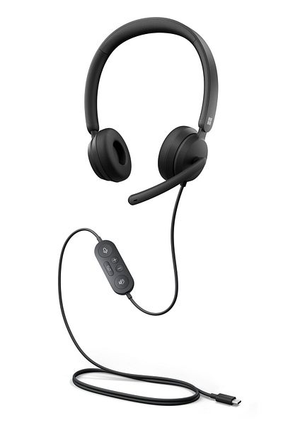 MicroConnect Microsoft Modern USB-C, Przewodowy Headset, Czarny, 100 - 20000 Hz, I6S-00010