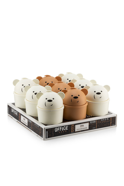 Mons Mini Trash Can Desktop Trash Can Countertop Trash Can Qlux Teddy Bear Trash Can Student Trash Can