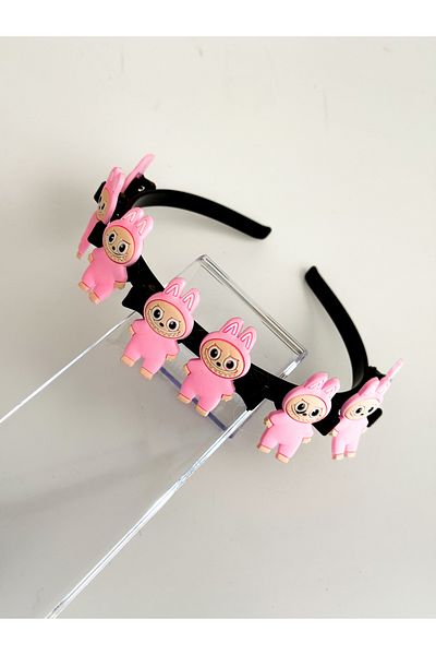 PURPLE'S BİR TUTAM MUTLULUK Children's Crown with Row of Labubu Figures and Eight Latches