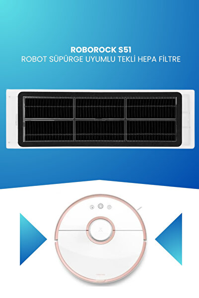 ELECTROLL Roborock S51 Robot Vacuum Cleaner Compatible Single Hepa Filter