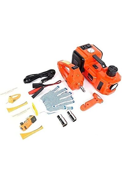 BUNCA 5 Ton 12V Electric Hydraulic Car Jack with Impact Wrench and Premium Tire Inflator