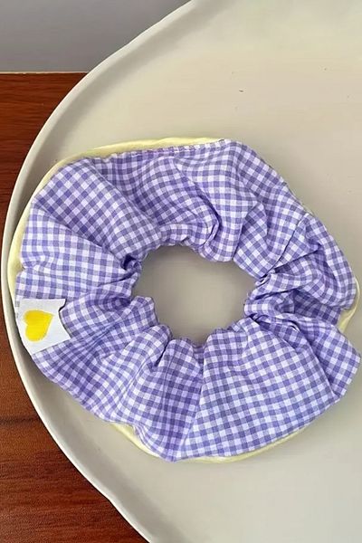İLKYAZ Cataramă elastică pentru copii din bumbac cu model în carouri pentru copii violet