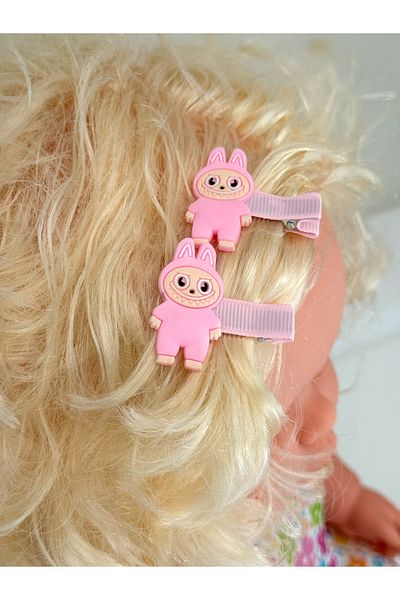 PURPLE'S BİR TUTAM MUTLULUK Labubu Figured Baby Kids Clip Double Clamp Buckle