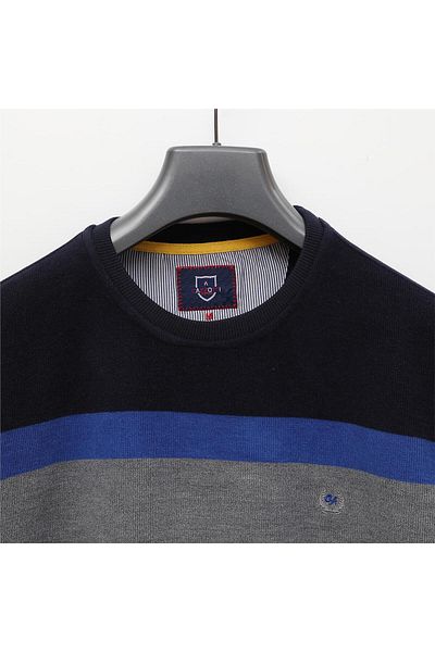 Dio Rise Tricou subțire cu mânecă lungă cu gât polo pentru bărbați - (M-2XL) - CZT-108 - Bleumarin - Saks