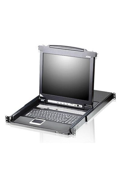 Inna marka Switch KVMP Aten cu 8 porturi, ecran LCD de 17" cu tastatură, Marea Britanie, CL5708M-UK