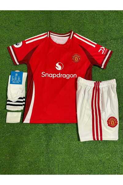 MONTENERO Manchester United 2024/25 New Season Rasmus Højlund Home Kids Jersey Set of 4