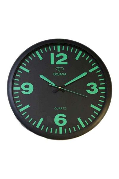dojana Round Analog Wall Clock Black/Green
