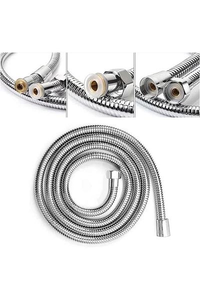 İlhan Su Armatürleri Braided Shower Hose with Spral (2 Meters) (200 cm)